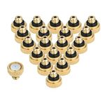 KUWAN 20pcs Brass Misting Nozzles for Cooling System 0.012" (0.3 mm) 10/24 UNC Garden