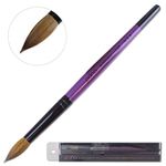 Profession Purple Wood Kolinsky Acrylic Nail Brush (Size: 6, 8, 10, 12, 14, 16, 18, 20, & 22) PANA Brand High End Quality 100% Pure Kolinsky Hair (Size 16)