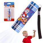 SRV Hub Paw Patrol LED Torch 8.7cm Super Bright for Kids, Blue Aluminium Alloy Flashlights with Lanyard for Kids Home Indoor Outdoor Lighting, Led Travel Torch for Emergencies, Camping 3+ Years