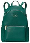 Kate Spade New York Leila Dome Backpack Pebbled Leather Medium, Deep Jade., Backpack