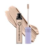 Colors Queen Conceal & Reveal Liquid Concealer - 02 Classic Ivory, 6g | Lightweight, Long Lasting With Matte Finish | Waterproof Face Makeup With Jojoba Seed Oil