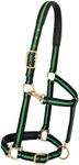 Weaver Leather Padded Adjustable Nylon Horse Halter, Green, 1" Large Horse