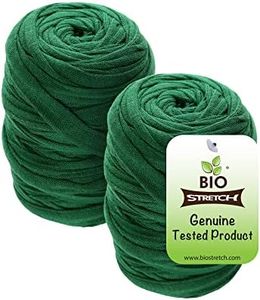 Biostretch Soft Plant Ties for House and Garden Plants - Environmentally Friendly Stretchy Green Plant Tape and Garden Twine Plant String 2 Pack (Green Bio Roll x 2)