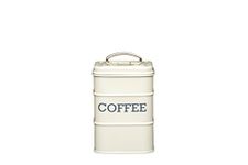 KitchenCraft Living Nostalgia LNCOFFEECRE Coffee Storage Canister, 11 x 17 cm - Antique Cream