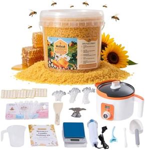 Beeswax for Candle Making, 6LB 100% Organic Beeswax Candle Making Kit with Digital Electric Wax Melter Pot, All-in-One DIY Bees Wax Candle Making Supplies Perfect for Large Batch & Home Crafting