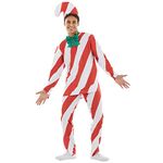 Fun Shack Candy Cane Adult Costume, Candy Cane Outfit, Candy Costume Adult Men, Mens Candy Cane Costume, X-Large
