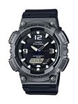 Casio Men's 'Tough Solar' Quartz Resin Casual Watch, Color: Black (Model: AQS810W-1A4V)