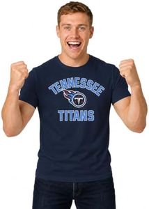 Team Fan Apparel NFL Adult Gameday T-Shirt - Cotton Blend - Tagless - Semi-Fitted - Unleash Your Team Spirit During Game Day (Tennessee Titans - Navy, XXXXX-Large)