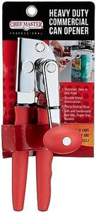 Chef-Master Commercial Can Opener, Heavy Duty Can Opener Manual for Large Cans With Anti-slip Grip, Kitchen Can Opener, Bottle and Can Opener, Professional Can Opener With Crank Handle (90056)