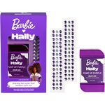 Barbie x Hally Temporary Hair Color for Kids | Includes Pump Up Purple Shade Stix + Hair Gems | One-Day Washable Hair Color | Safe Alternative to Spray Paint, Chalk, Wax, Gel | Hair Makeup for Girls