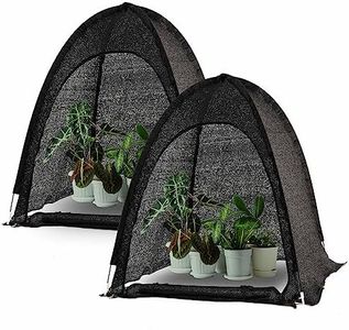 Porayhut Pop up Sunshade Cloth Pack of 2,Easy Open Crop Shade Net UV Resisitant Plant 80% Sunblock Net for Mini Flower Pot with Stakes