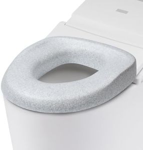 ThermoQuill Raised Toilet Seat Cushion - 3” Firm Cushioned Toilet Seat for Seniors and Post Surgery Recovery, Soft, Warm Toilet Riser Seat-Gray