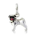 Gemma J Sterling Silver Pug Dog Charm - compatible with most popular charm bracelets