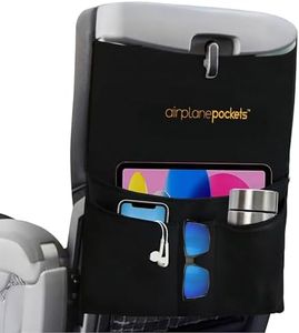 Airplane Pockets Airplane Tray Table Cover with Pocket Organizer | Seat Back Organizer & Storage for Personal Items | Travel Accessories | Clean and Convenient Airplane Travel Essentials for Flying