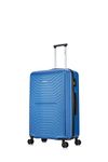 FLYMAX 24" Medium Size Suitcase Super Lightweight 4 Wheel Spinner Hard Shell ABS Luggage Hold Check in Travel Case Blue