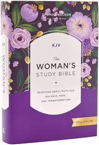 KJV, The Woman's Study Bible, Blue Leathersoft, Red Letter, Full-Color Edition, Comfort Print (Thumb Indexed): Receiving God's Truth for Balance, Hope, and Transformation
