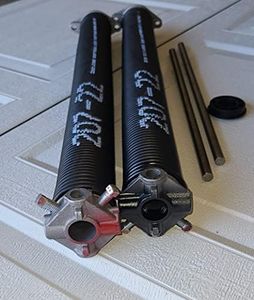 Pair of 207 X 2" X 22" Garage Door Torsion Springs with Winding Bars