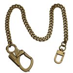 Ahiller Wallet Chain for Men, Double Lock Carabiner with Tungsten Steel Taper, used in Men's Key Chain, Belt Chain, Pocket Chain, Heavy Duty Biker Wallet Chain, Jeans Chain [DK-Copper]