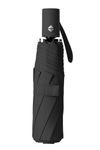 TEKCOOL Small UV Protection Travel Umbrella Compact for Rain and Sun UPF 50+ 41 inch Portable Umbrella for Women and Men(Black)