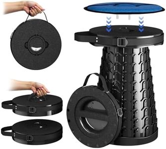 aboutool XXL 19.7" Collapsible Stool with Removable Cushion & Waterproof Storage Bag - Extra Wide Portable Folding Stool for Adults, Camping, Travel, Max Capacity 1000lbs