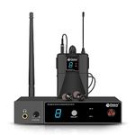 D Debra Wireless in Ear Monitor System ER-280 UHF Professional Mono IEM System Transmitter and Receiver with Earphone, for Stage, Band, Recording Studio, Live Performance (with 1 Receiver)