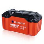 ECO-WORTHY Portable 12V Lithium Battery, 20Ah LiFePO4 Deep Cycle Rechargeable Battery, Built-in BMS, 4000+ Cycles,Perfect for Outdoor Camping Fishing RV Marine Trolling Motor Fishfinder