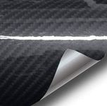 Premium Black Carbon Fiber High Gloss Tek R 3D Vinyl Car Wrap VViViD XPO (17" x 5ft)