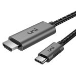 uni USB C to HDMI Cable 10ft 4K@60Hz, Sturdy Aluminum USB Type-C to HDMI Cord, (Thunderbolt 3/4 Compatible) with Samsung S8-S23, MacBook Pro/Air2023, iPad Pro/Air 4, iPhone 15 Pro/Max, Chromebook