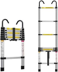 ZenAscend 6.6ft Telescoping Ladder, Lightweight Collapsible Ladder with Hook, Aluminum Extension Ladders for Home, Folding Telescoping Ladder for RV, Attic, Daily Use at Home, 330 lbs…