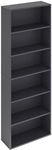 3/4/5/6 Layer Solid Wood Bookcase, Extra Large Wooden Shelving for Office and Living Room, Free Standing Open Shelf Unit for Storage, Organization, and Display of Books and Home Decor (Black, 6 Tier)