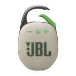 JBL Clip 5 - Ultra-Portable, Waterproof & Dustproof Bluetooth Speaker, Big Pro Sound with Punchy bass, Integrated Carabiner, Up to 12 Hours of Play, Made in Part with Recycled Materials (Sand)