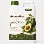 AROMATICO Avocado Oil for Skin, Hair and Body Care, Multipurpose Carrier Oil for Massage, Scalp Care, Dry Skin Routine, DIY Beauty and Natural Glow - 946 ml