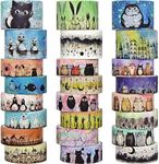 Cute Washi Tape Set - 24 Rolls Kawaii Animals Decorative Washi Tape for Journal, Scrapbook Supplies, Kids Arts Crafts Tape