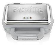 Breville VST072 DuraCeramic Waffle Maker, Non-Stick and Easy Clean with Deep-Fill Removable Plates, White and Stainless Steel