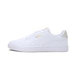 PUMA Unisex Puma Shuffle Sneakers, Puma White-Puma White-Puma Team Gold, 9 UK