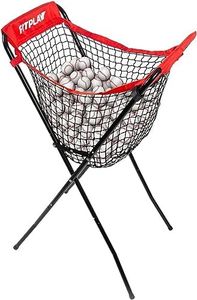 WEEPALM Upgrade Extra Large Ball Caddy for Baseball/Softball, Holds 100+ Baseballs or 50+ Softballs for Drills, Heavy Duty Baseball Caddy Double X Sturdy Structure, Portable and Foldable