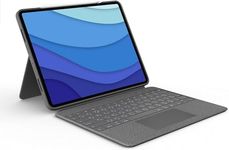 Logitech Combo Touch iPad Pro 12.9-inch (5th, 6th gen - 2021, 2022) Keyboard Case - Detachable, Backlit, Kickstand, Trackpad, Smart Connector - Gray USA Layout (Renewed)