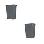 good natured Plant Based Tall Recycler - 41 Quart/39 Liter Recycle bin for Kitchen, Outdoor Commercial Recycle Bins, Large bin for Office Products- Big Recycling Trash can, Recycling bin - 2 Pack