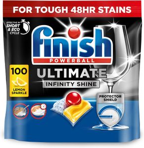 Finish Dishwasher Tablets, Lemon Scent – 100-Pack