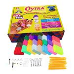 Oytra 24 Color Polymer Oven Bake Clay Set with Jewelry Making Accessories Kit Tools Non Air Dry Plasticine PVC Material DIY Figurines Jewellery Artists Beginners and Professionals