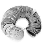 Round Tag 1-1/4 Inch Small Circle Metal Tags Number Options 001-050 Stamping Tag with Hole for Pets, Plants, Doors (100 Pieces)