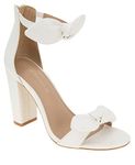 BCBGeneration Women's Batani Heeled Sandal, Bright White, 7.5 UK