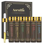 Aoruilia Men's Essential Oils Set, 6 x 10ml Premium Fragrance Oils Aromatherapy Essential Oil for Diffusers for Home, Sandalwood, Cedar, Leather, Sweet Tobacco, Bay Rum, Cologne