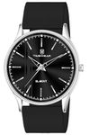 TIMEWEAR Analog Black Dial, Black Silicone Strap Watch for Men