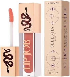 SELESTIA BEAUTY Lip Plumper Gloss Lip Job - Plumping Lip Gloss with Glossy Finish - Lip Pump Gloss with Hydrating & Smoothing Formula - 0.14 Fl Oz (Slinky Silk)