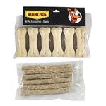 MUNCHOS Dog Bone, 6 Pieces (3-inch) with Natural Stick, 120 g