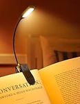 Monotremp Book Lights for Reading at Night in Bed, 80 Hours Runtime LED Book Light Rechargeable, 3 Brightness Levels × 3 Color Temperatures, 1.3 oz Lightweight Reading Lights for Books in Bed