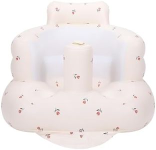 Inflatable Baby Chair, AirSwim Baby Inflatable Seat for Babies 3 Months and Up Summer Inflatable Baby Seat for Sitting Up, Blow Up Baby Floor Seat with Built in Air Pump, Tulip