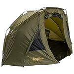 Michigan 1-2 Man Bivvy Brolly Shelter, Carp Fishing Overnight Waterproof Tent with Pegs & Detachable Groundsheet