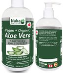 Naka Platinum 100% Organic + Vegan ALOE VERA Gel Soothing Moisturizer BONUS SIZE - 340 ml (300+40 FREE)